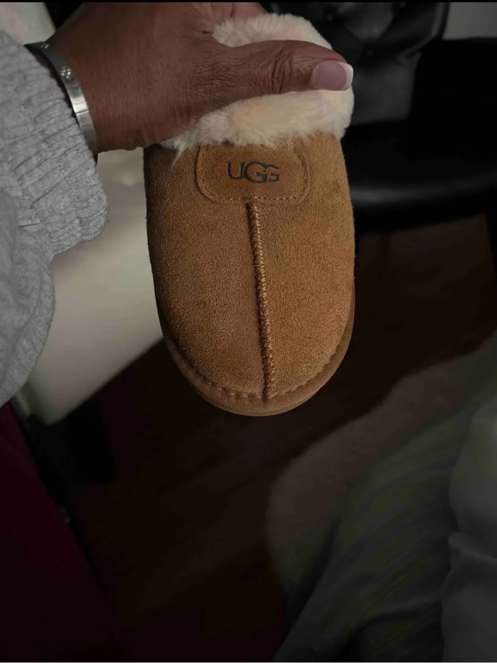 UGG Chestnut Suede Slip-On Slipper - Picture 4 of 5